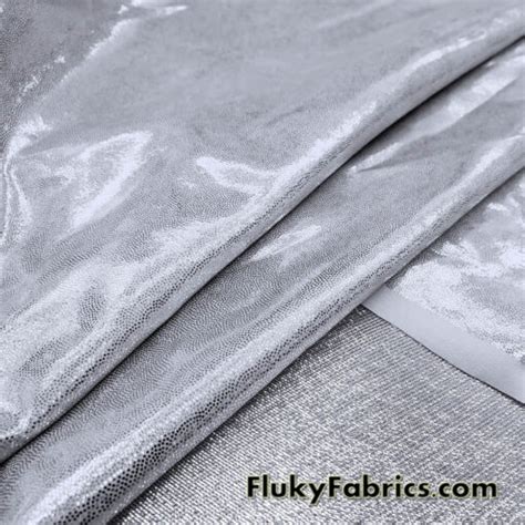 silver metallic spandex fabric see through|Silver Shiny Mystique 4.